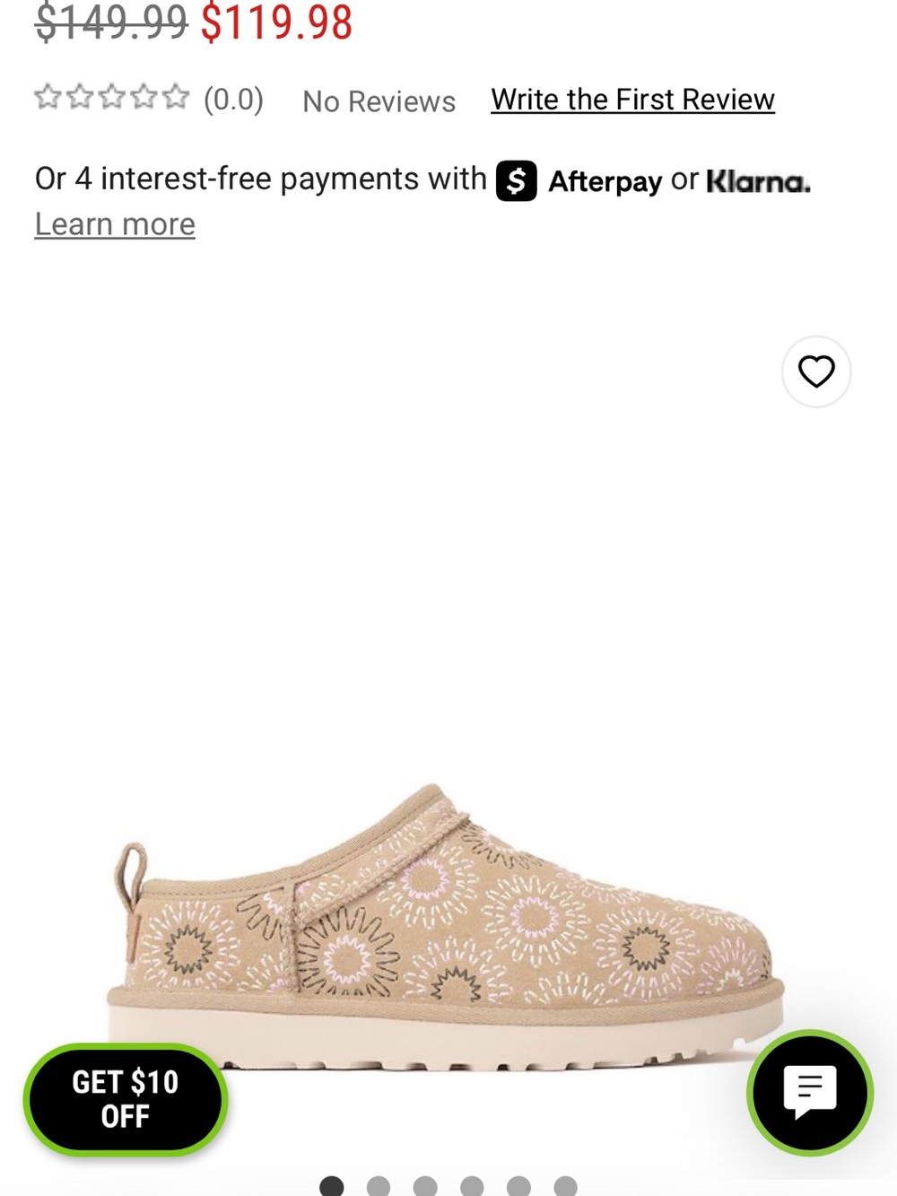 Womens UGG® Classic Micro Sun
Stitch Boot - Mustard Seed